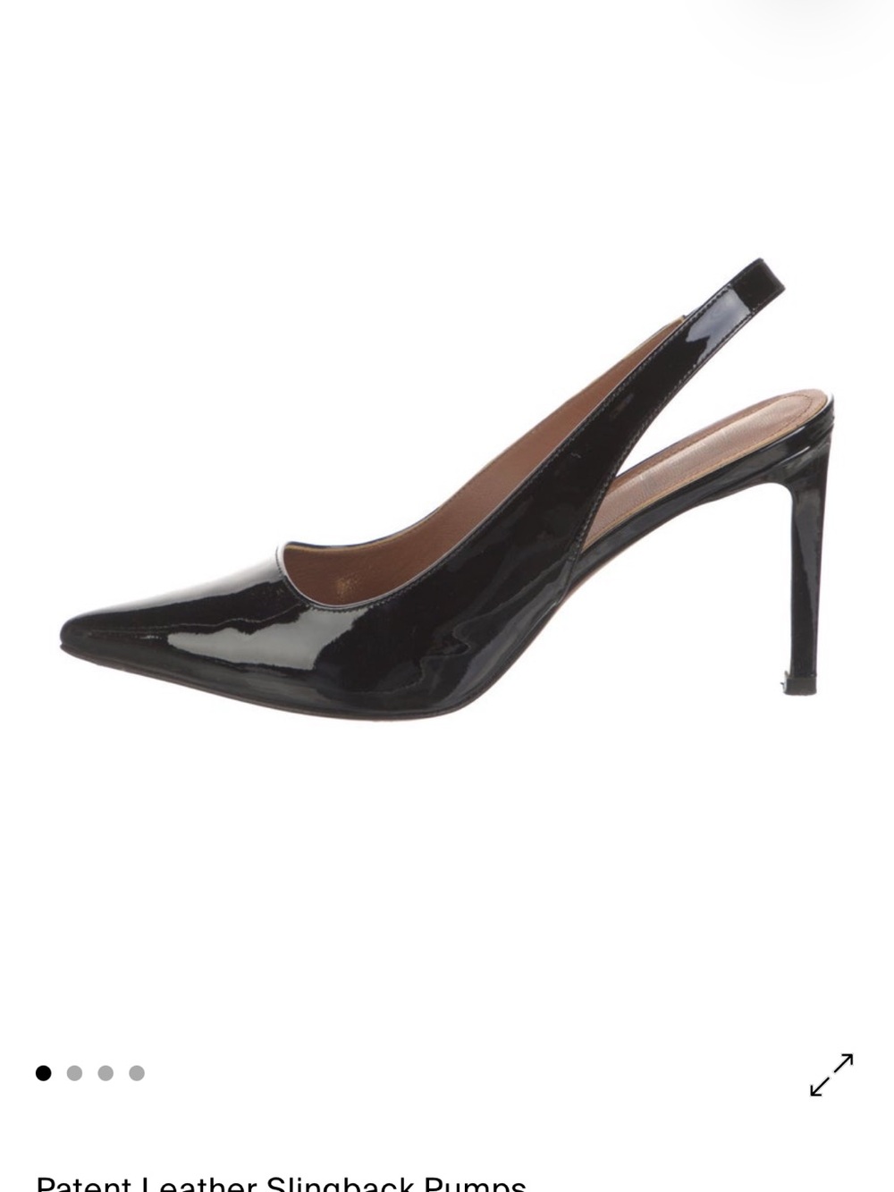 L’Autre Chose Patent Leather Slingback Pumps in Black